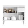 Balcão Armário de Cozinha Tatiane 100cm Branco S/tampo - Ajl Móveis - 2