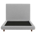 Ver imagem 2 de Cama King Pés Madeira Nami com Cabeceira Parise Bouclé Cinza Claro - Nexta Casa