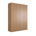 Ver imagem 2 de Guarda Roupa 4 Portas de Abrir Solteiro 135cm 5 Nichos Renzo Carvalho