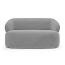 Ver imagem 6 de Kit 02 Poltronas Giratória e 01 Sofá Orgânico Glee 02 Lugares 140cm Veludo Cinza - Desk Design