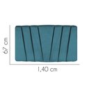 Ver imagem 2 de Painel Estofada Bélgica 140cm Casal para Cama Box Quarto Suede Azul Turquesa - Gat Magazine