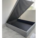Ver imagem 6 de Cama Box Baú Casal Blindado com Pistão a Gás:corino Cinza/casal