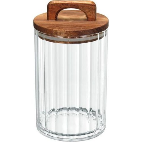 Pote Hermético de Borossilicato 850ml Transparente 18x10x10cm Mantimentos Tampa