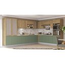 Ver imagem 1 de Armário de Cozinha Modulada Completa de Canto 19 Peças 3,99x2,88m 302 Botanic Kappesberg