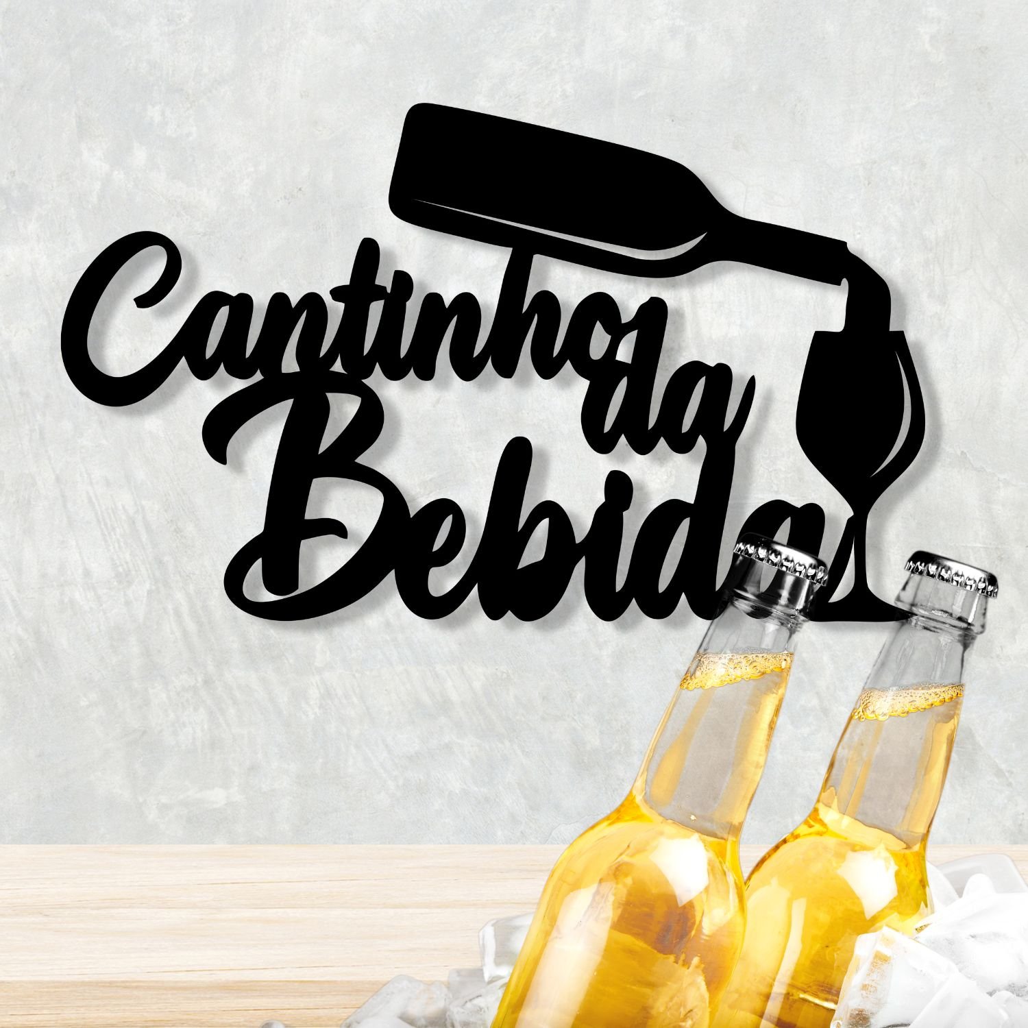 Aplique Decorativo Cantinho Da Bebida Barzinho Cachaça Mdf - 2