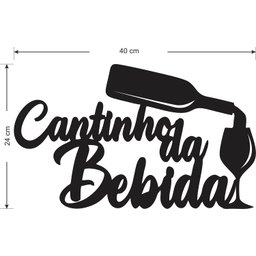 Aplique Decorativo Cantinho Da Bebida Barzinho Cachaça Mdf - 3