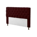 Ver imagem 1 de Cabeceira para Cama Box Solteiro 90cm Mirage c/ Capitonê Suede Vermelho Bordo - LM DECOR