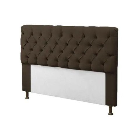 Cabeceira Mirage Para Cama Box Solteiro 100cm Com Capitonê Suede:Marrom