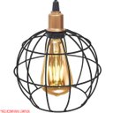 Ver imagem 3 de Pendente Aramado Globo Preto Luminária Lustre Industrial Teto Vintage Cobre Rose Agp Ilumini