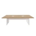 Ver imagem 4 de Mesa de Reunião 2,70m X 0,90m 2 Cx de Tomadas Pés Metal F5