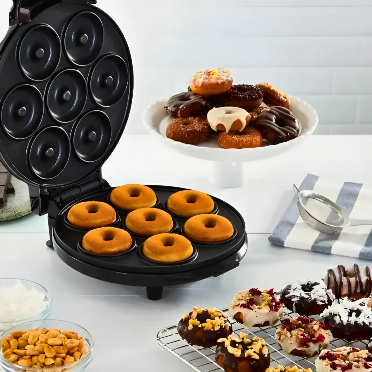 Máquina de Donuts - Faz 7 Rosquinhas - 220v - Preto - 4