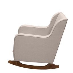 Poltrona de Amamentação com Balanço Linho com Puff Aquila Plus - 5