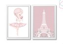 Ver imagem 5 de Kit 2 Quadros Decorativos - Paris e Bailarina:preta