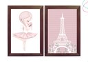 Ver imagem 6 de Kit 2 Quadros Decorativos - Paris e Bailarina:preta