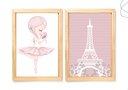Ver imagem 4 de Kit 2 Quadros Decorativos - Paris e Bailarina:preta