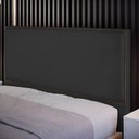 Ver imagem 3 de Cabeceira Box Casal King Com Tachas 195 cm Vicenza L02 Suede Preto - Lyam Decor