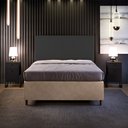 Ver imagem 2 de Cabeceira Box Casal King Com Tachas 195 cm Vicenza L02 Suede Preto - Lyam Decor