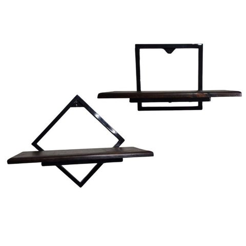 Nicho Organizador Kit 2 Peças Preto Quarto Sala, Cozinha