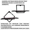 Ver imagem 4 de Nicho Organizador Kit 2 Peças Preto Quarto Sala, Cozinha