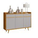 Ver imagem 6 de Aparador Quartzo Moderno 3 Portas MDP 135cm Off White