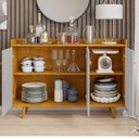 Ver imagem 5 de Aparador Quartzo Moderno 3 Portas MDP 135cm Off White