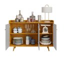 Ver imagem 3 de Aparador Quartzo Moderno 3 Portas MDP 135cm Off White