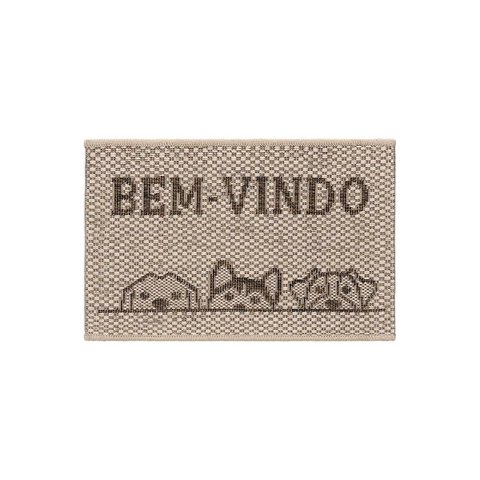 Capacho Sisal Eco-nature Bem Vindo Cane 87 Bege-marrom 0,40x0,60m
