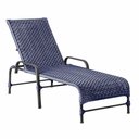 Ver imagem 1 de Espreguiçadeira Catar Corda Náutica Jardim Piscina Alumínio Azul