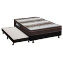 Ver imagem 1 de Cama Box c/Auxiliar Casal: Colchão Ortopédico Ortobom Light + Base CRC Courano Black(138x188)