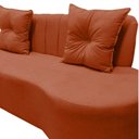 Ver mais imagens de Sofá 3 Lugares Orgânico Curvo Madrid 180cm Veludo Terracota