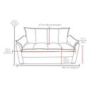 Ver imagem 4 de Sofá Small 3 Lugares 160cm Bege Suede Conforto Compacto Design Moderno Herrero
