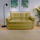 Ver imagem 2 de Sofá Small 3 Lugares 160cm Bege Suede Conforto Compacto Design Moderno Herrero