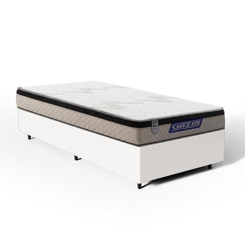 Cama Box com Colchão Gazin de Espuma D33 Pillow In Force Mid Solteiro 88cm