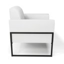 Ver imagem 4 de Kit 2 Poltronas Base Industrial Alta Preto Marisa Corino D03 - D’Rossi Branco