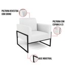 Ver imagem 6 de Kit 2 Poltronas Base Industrial Alta Preto Marisa Corino D03 - D’Rossi Branco