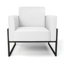 Ver imagem 3 de Kit 2 Poltronas Base Industrial Alta Preto Marisa Corino D03 - D’Rossi Branco
