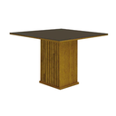 Ver imagem 2 de Mesa de Jantar 4 Lugares Tampo Mdf/vidro Napoli 90cm Canto Copo - Leifer Móveis - Freijó/freijó Deco