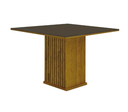 Ver imagem 2 de Mesa de Jantar 4 Lugares Tampo Mdf/vidro Napoli 90cm Canto Copo - Leifer Móveis - Freijó/freijó Deco