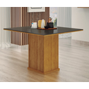 Ver imagem 1 de Mesa de Jantar 4 Lugares Tampo Mdf/vidro Napoli 90cm Canto Copo - Leifer Móveis - Freijó/freijó Deco