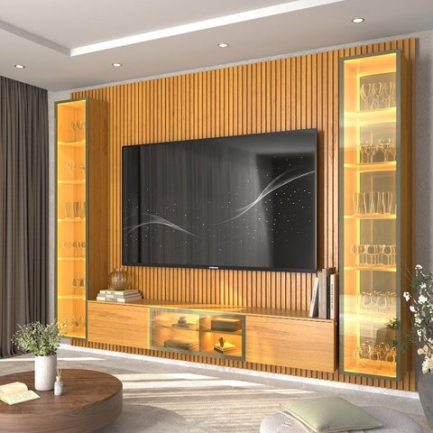 Home Supremo/Luminare Ripado 306 cm - Naturale/Naturale