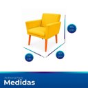 Ver imagem 6 de Poltrona Cadeira para Sala Confortável e Minimalista Paris em Suede Amarelo