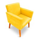 Ver imagem 5 de Poltrona Cadeira para Sala Confortável e Minimalista Paris em Suede Amarelo