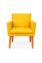 Ver imagem 1 de Poltrona Cadeira para Sala Confortável e Minimalista Paris em Suede Amarelo