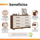 Ver imagem 5 de Cômoda 8 Gavetas Évora Aramóveis