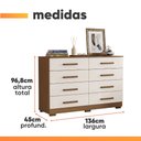 Ver imagem 4 de Cômoda 8 Gavetas Évora Aramóveis