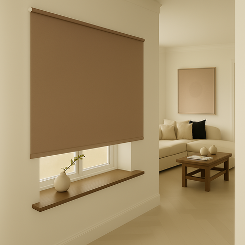 Cortina Persiana Rolo Blackout 100 X 100 Cm Janela do Quarto Cor:marrom