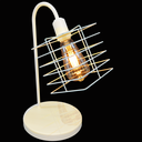 Ver imagem 1 de Abajur de Quarto Luminária Industrial Aramado Boxy Branca