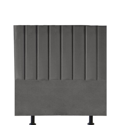 Cabeceira Estofada Carla 100cm Solteiro Para Cama Box Quarto Corino Cinza - Gat Magazine