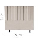 Ver imagem 3 de Cabeceira Estofada Carla 160cm Queen Size Para Cama Box Quarto Suede Bege - Gat Magazine