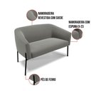 Ver imagem 5 de Sofá Namoradeira e Poltrona Pé de Ferro Preto Stella Suede D03 - D’Rossi